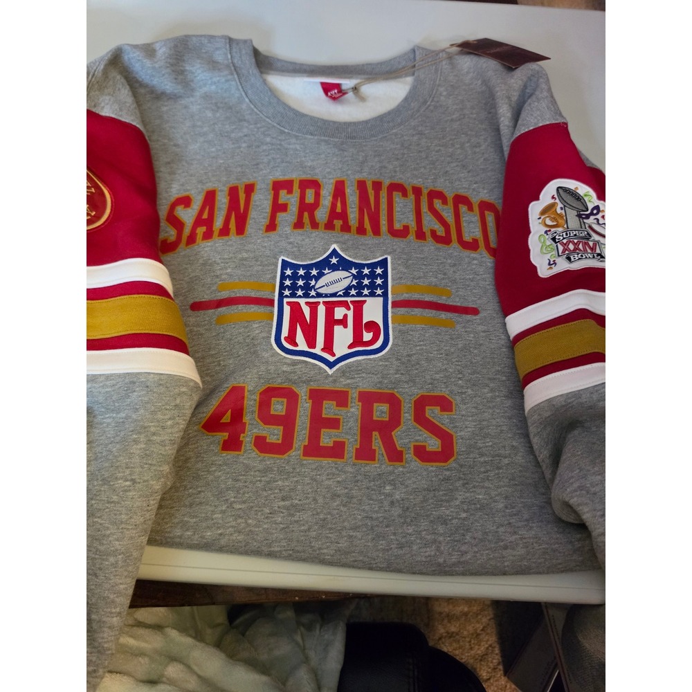 Mitchell & Ness San Francisco 49ers Super Bowl XXIV Crewneck Sweatshirt Mens 4XL